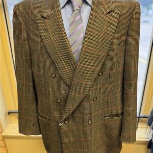Canali Double-Breasted Wool Sport Coat – Made in Italy (Size 58L)